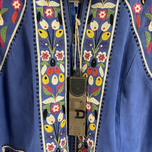 Double D Ranch Blue Embroidered Utility Jacket - Picture 3 of 4